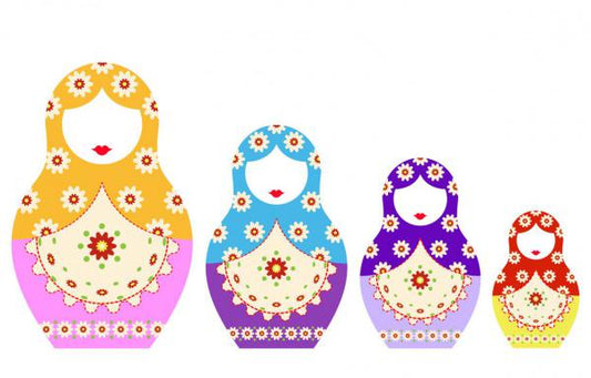 Russischer Zupfkuchen und russische Glücksbringerinnen – Free Printable