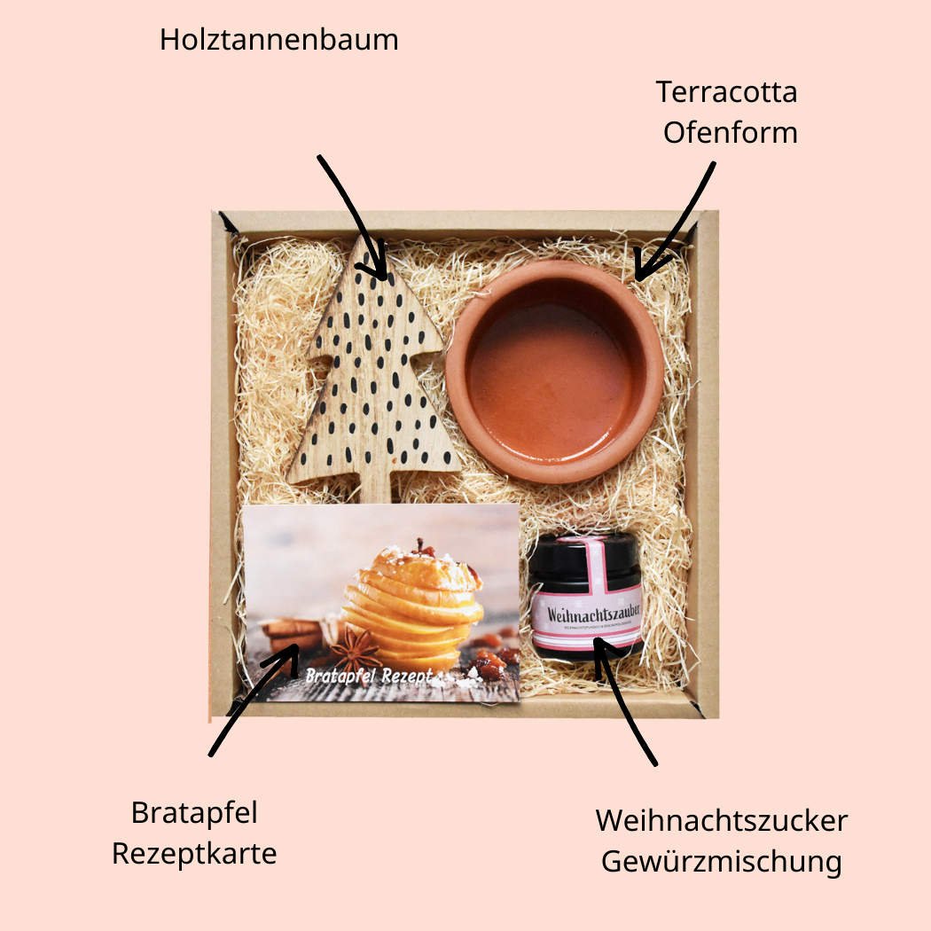 DIY Bratapfel Geschenk Box mit Bratapfelgewürzapfel