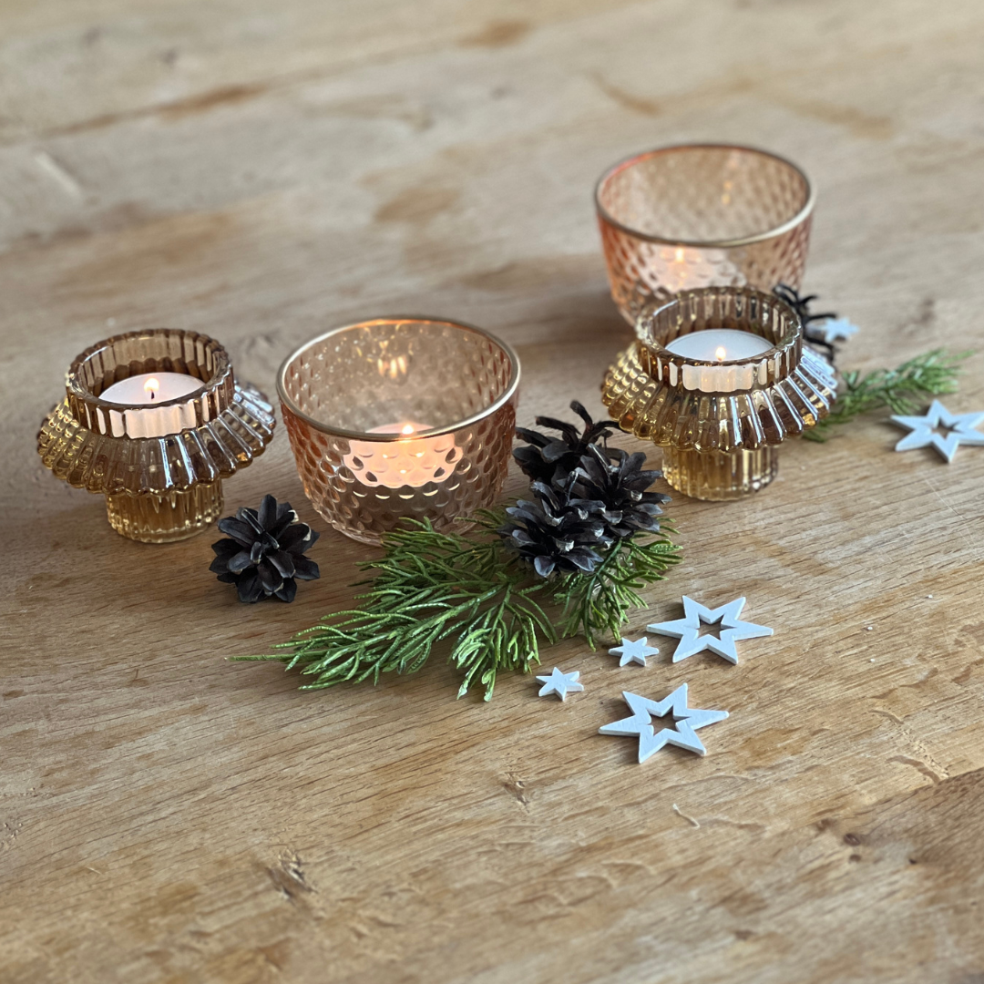 Kerzenlicht Geschenk Box mit Weihnachtsdeko
