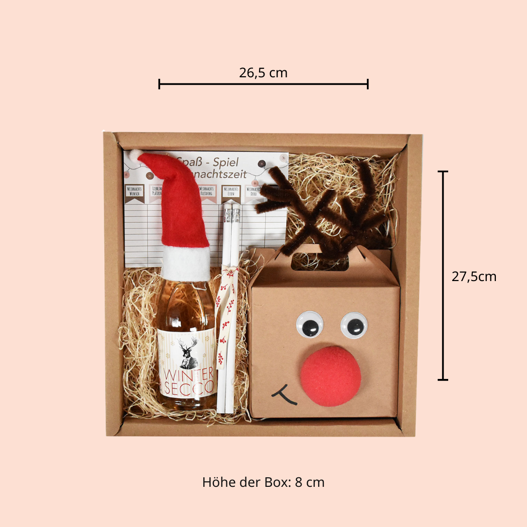 Lustiger Weihnachtsabend Geschenk Box