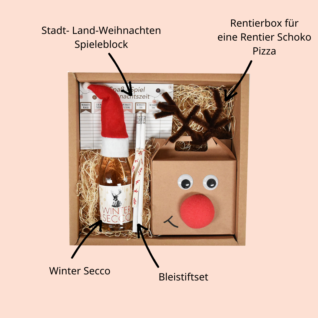 Lustiger Weihnachtsabend Geschenk Box