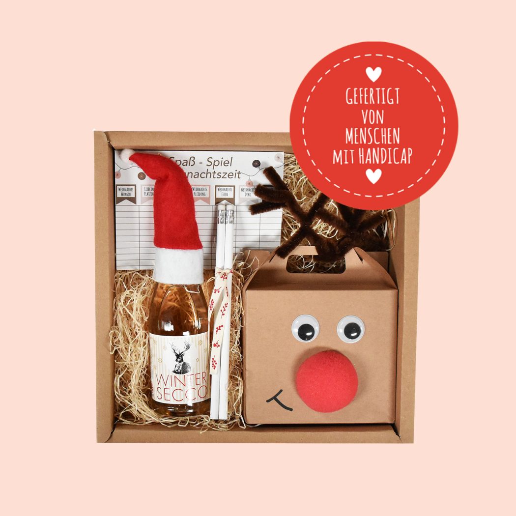 Lustiger Weihnachtsabend Geschenk Box