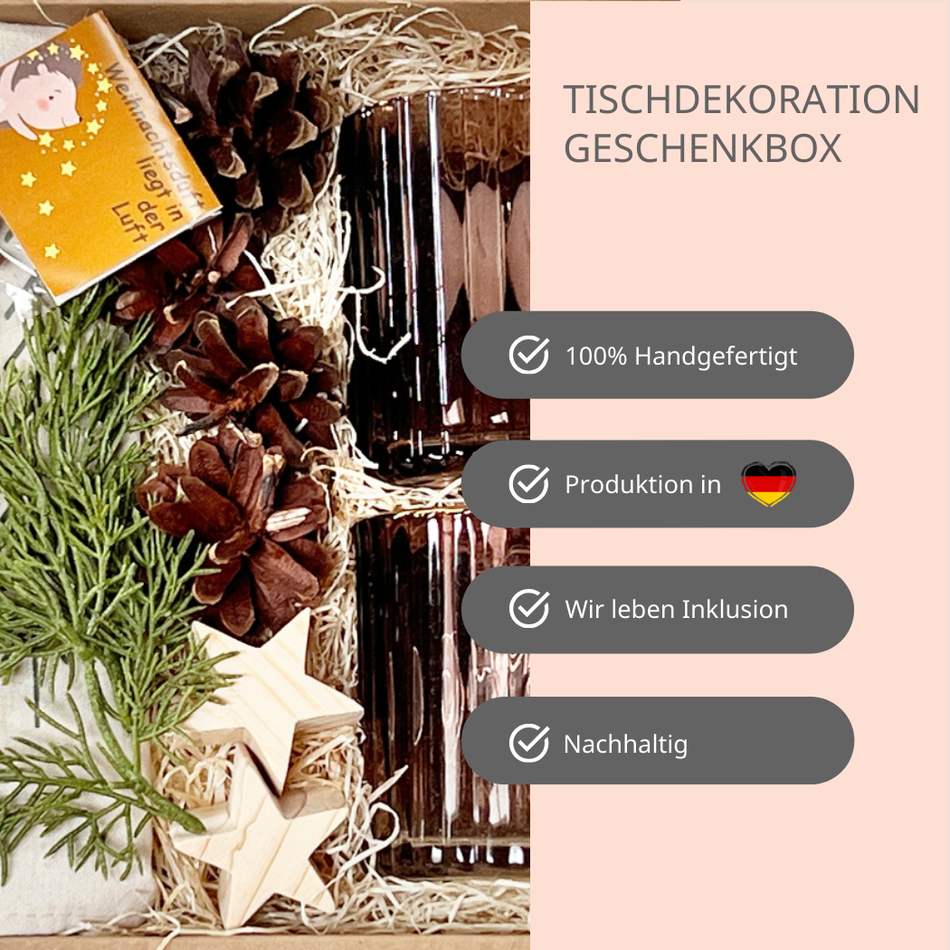 Weihnachtstischdeko Geschenkbox für zauberhafte Dekoideen