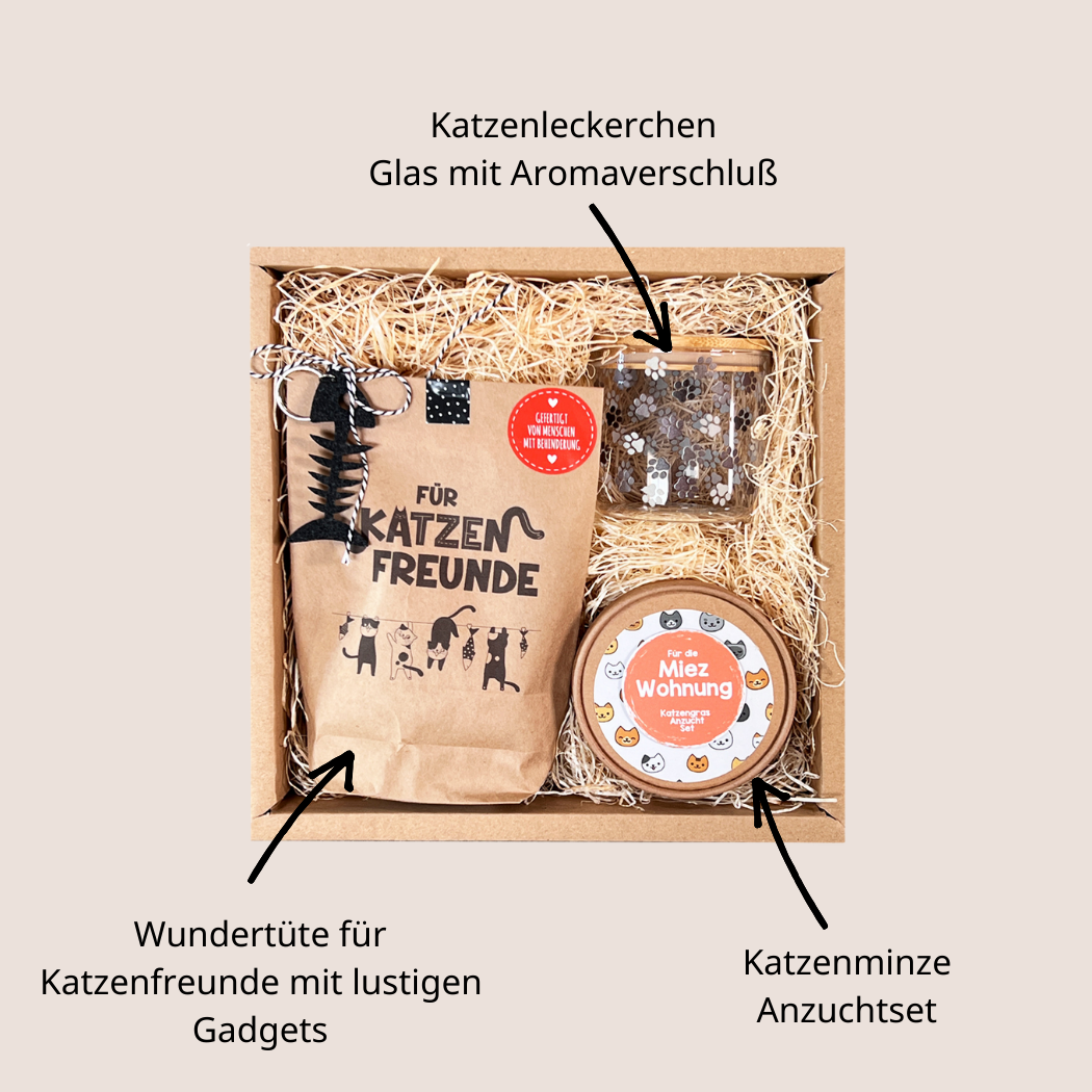 Katzenfreunde nachhaltige Geschenk Box