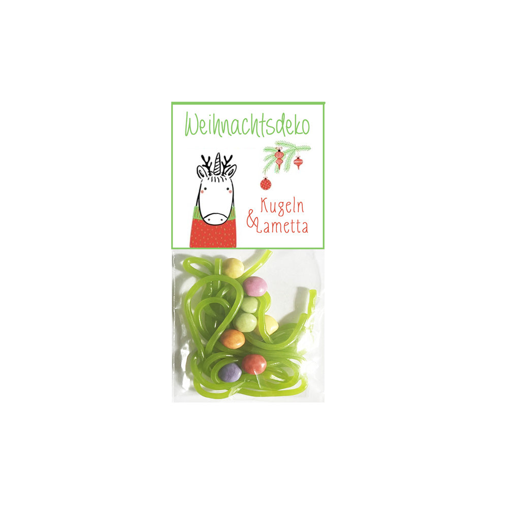 give aways weihnachten Weihnachtsdeko Kugeln & Lametta zum Essen
