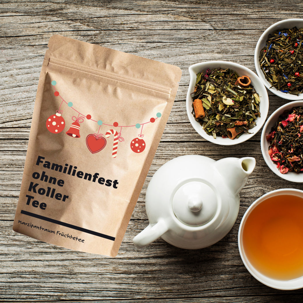 Familienfest ohne Koller Tee -Tee Give Away mit Humor