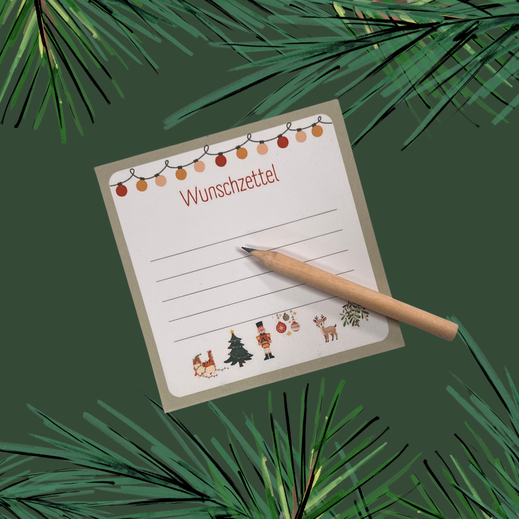 Wunschzettel Block Set - Dein Platz für Weihnachtswünsche