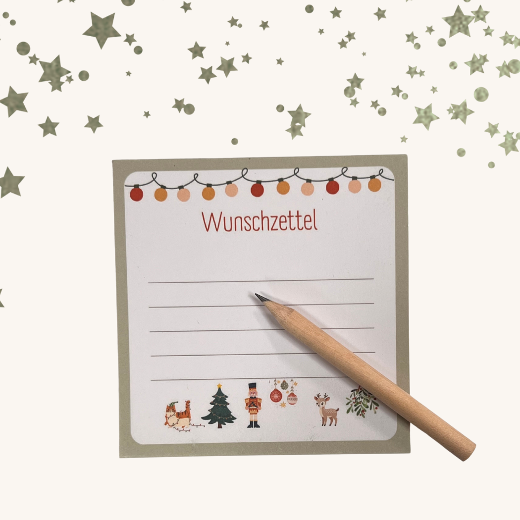 Wunschzettel Block Set - Dein Platz für Weihnachtswünsche