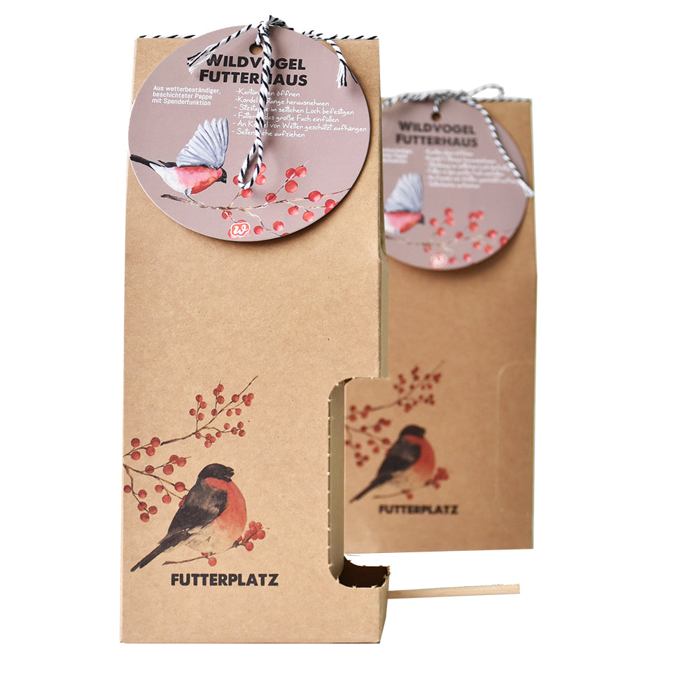 Vogelfutterhaus mit Wildvogelfutter