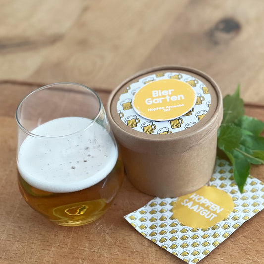 Biergarten Pott mit Bierglas