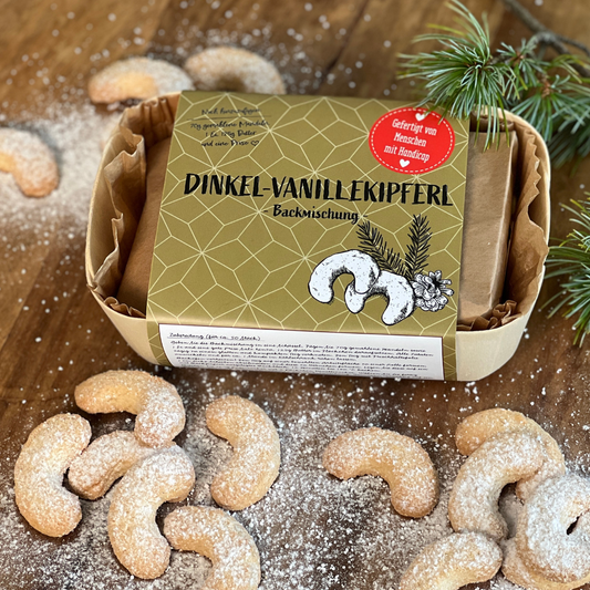 Dinkel Vanillekipferl weihnachtliche Backmischung