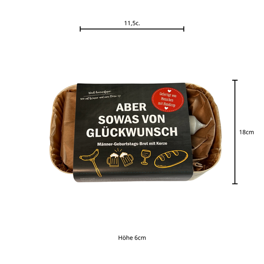 Geburtstagsbrot für Männer - Aber sowas von Glückwunsch