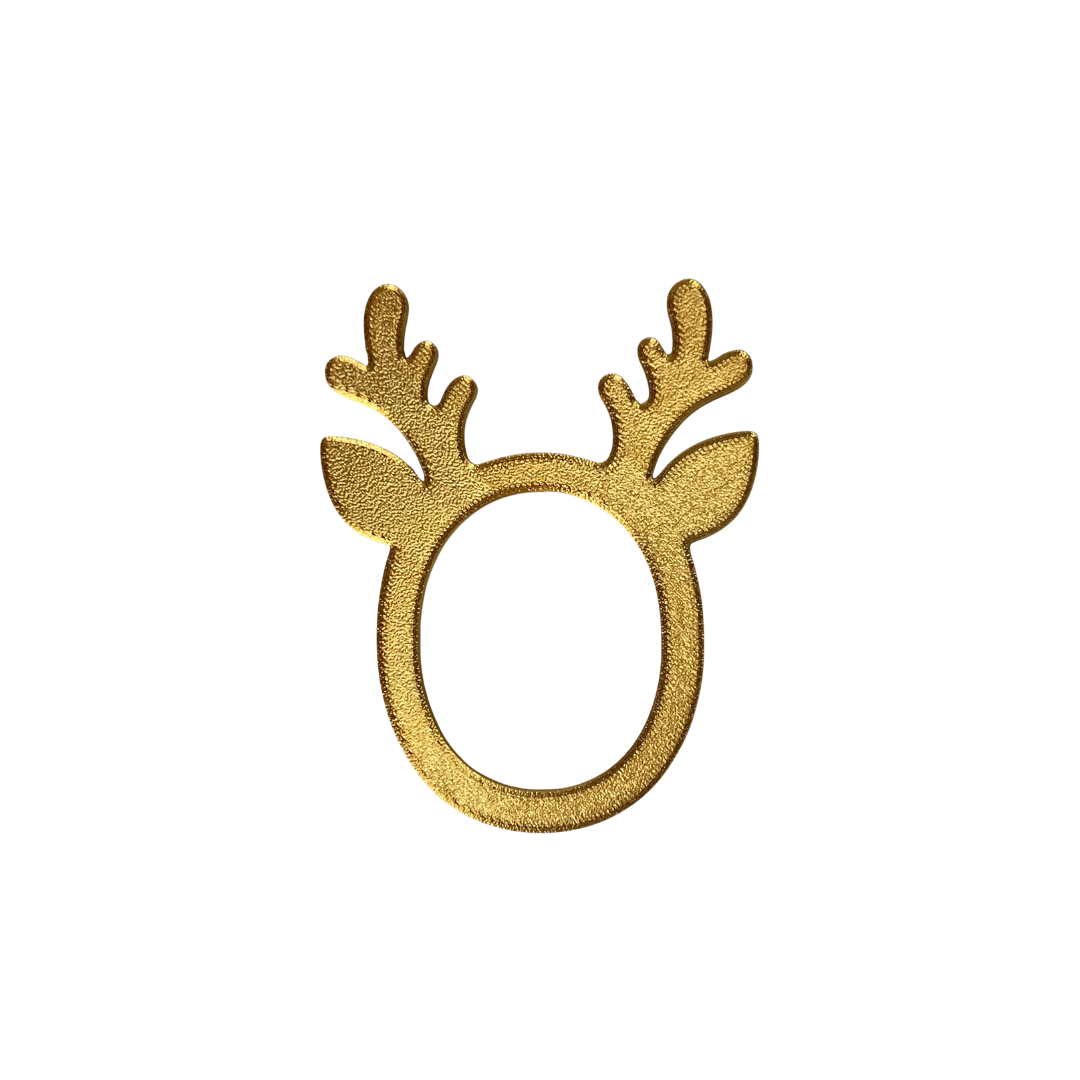 Selfie Rahmen Weihnachtselch gold