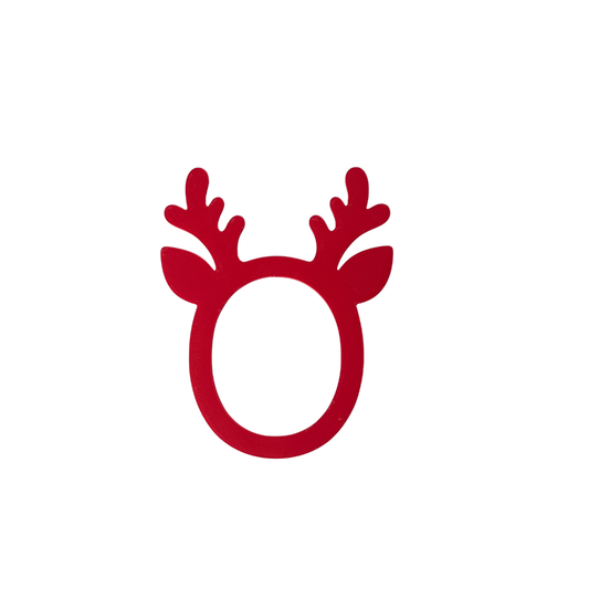 Selfie Rahmen Weihnachtselch rot