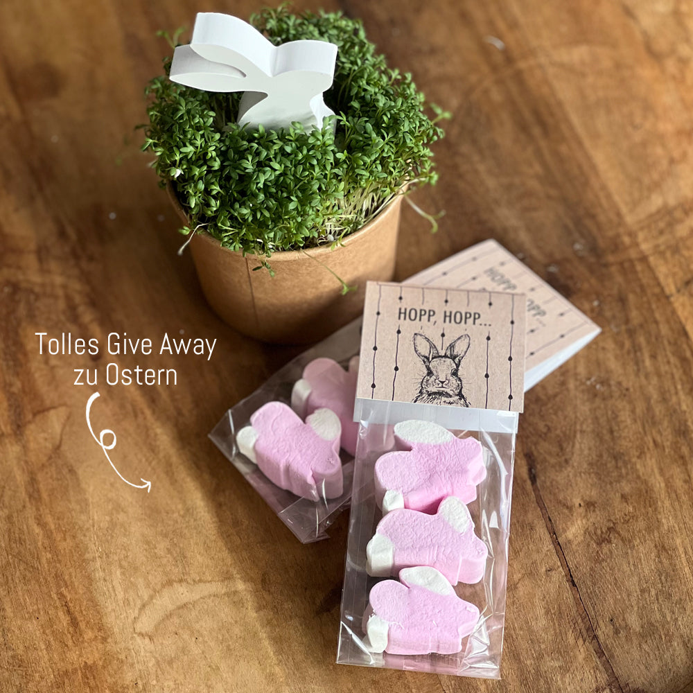 Hopp Hopp Marshmallow Tüte Hasen für das Osternest