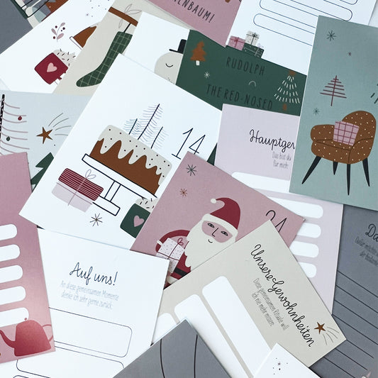 mit Karten zum Beschriften