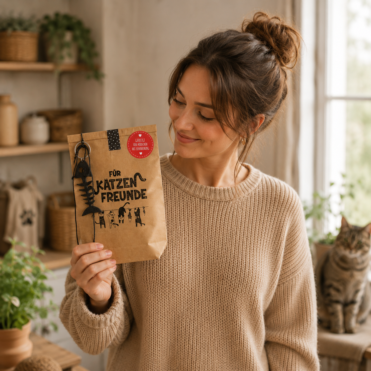 Für Katzenfreunde Wundertüte mit Schlüsselanhänger