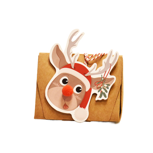 Rudi Rentier Wichtelgeschenk mit Trinkschokolade