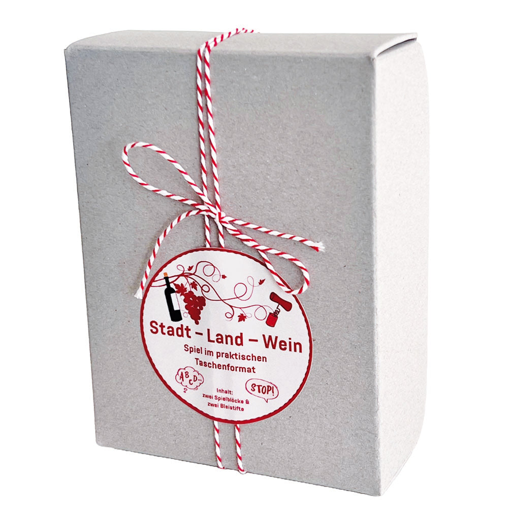Stadt-Land-Wein Spiel im praktischen Taschenformat