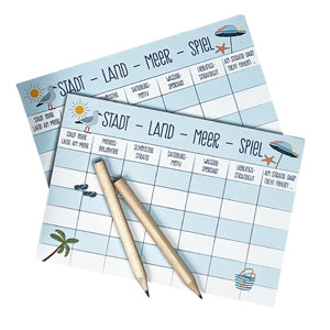 Stadt-Land-Meer Spiel im Taschenformat