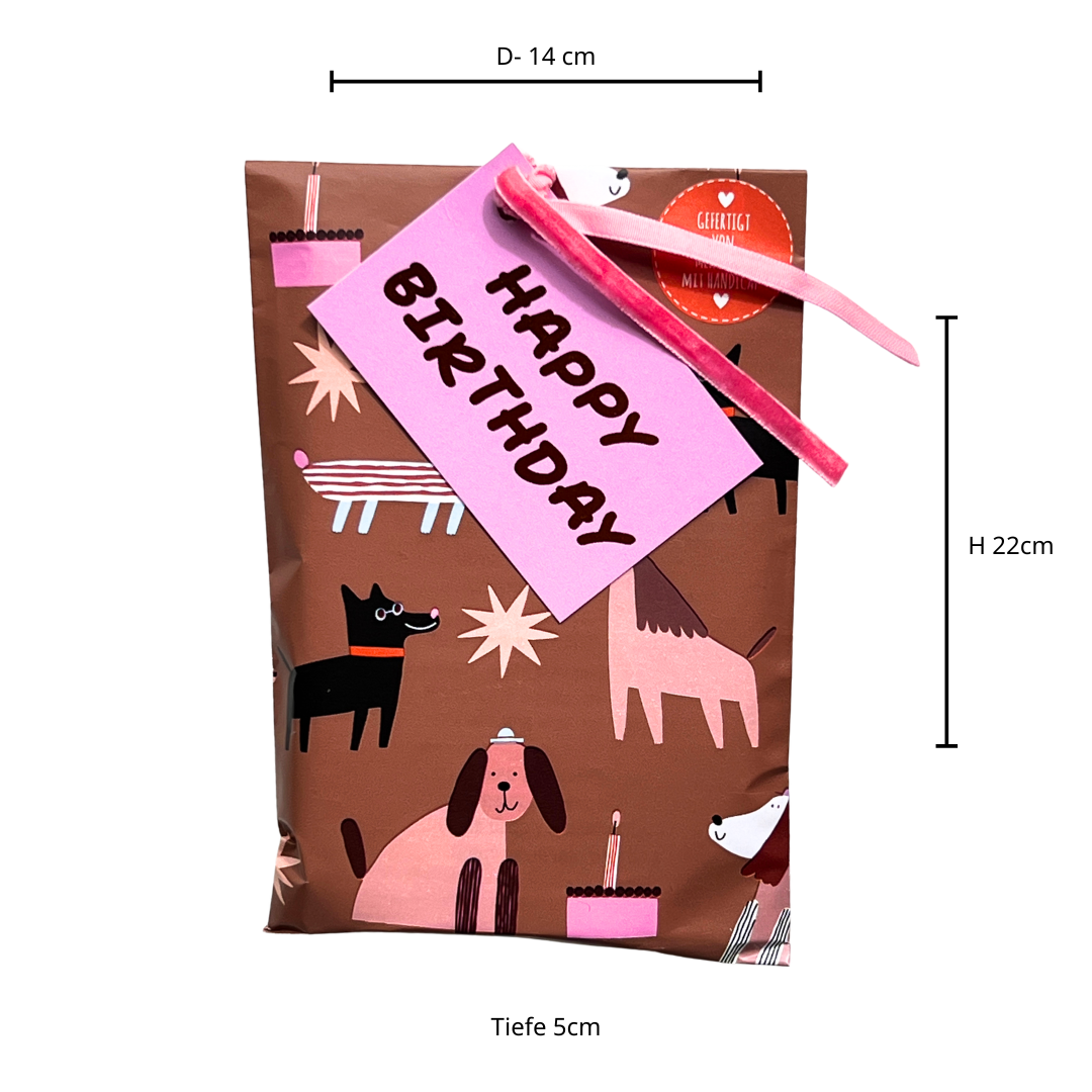 Happy Birthday Wundertüte mit Hundemotiv