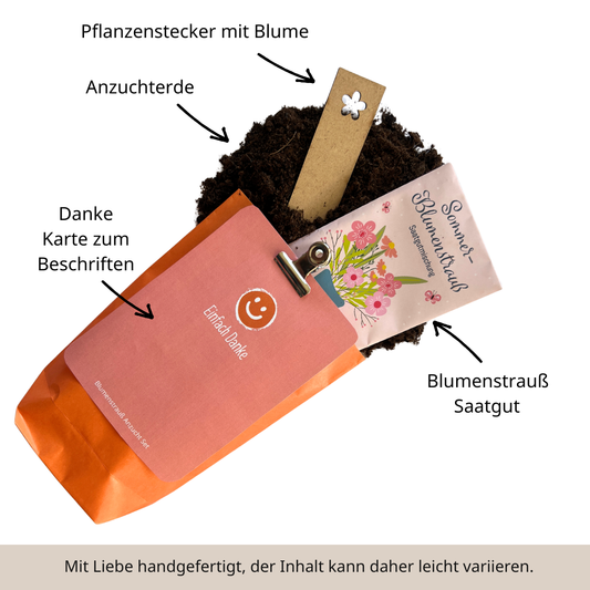 Einfach mal Danke sagen Geschenk: Wundertüte mit Blumensamen