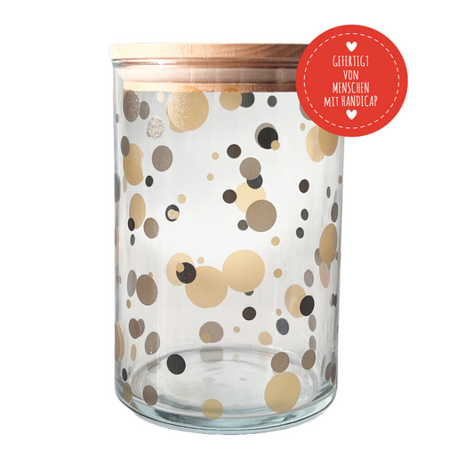 Vorratsglas Dots natur