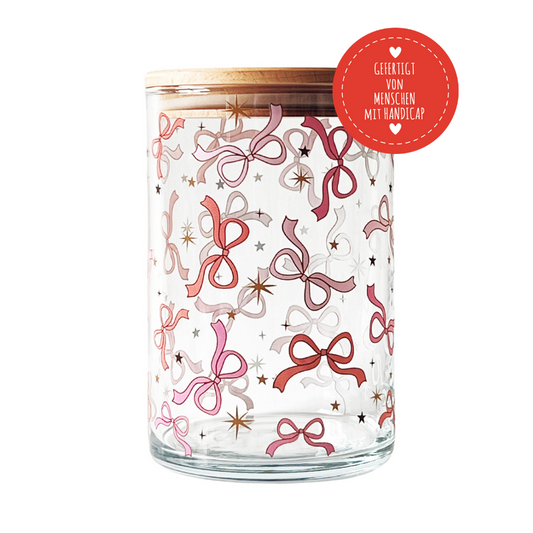 Vorratsglas Schleifenzauber & Sternenglanz mit Deckel