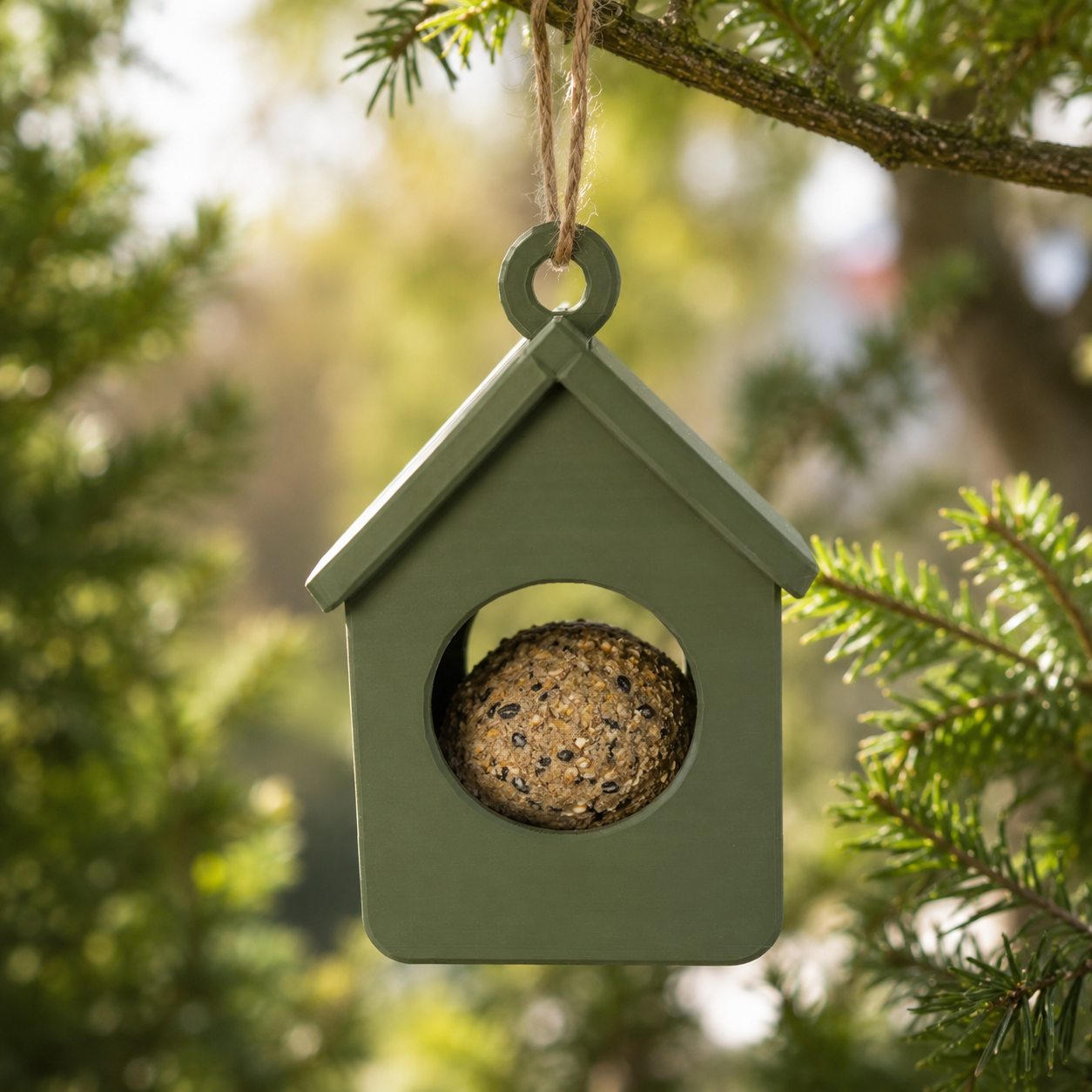 Vogelfutterhaus für Meisenknödel