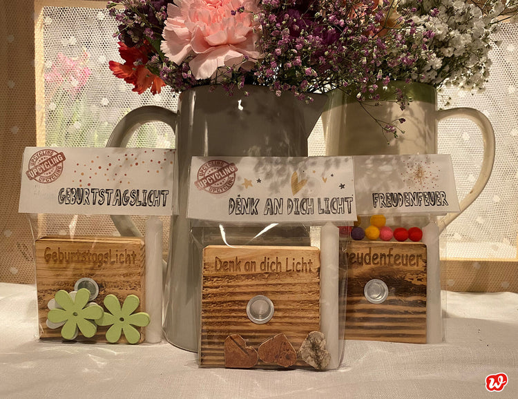 Upcycling (Hoffnungs)Lichter – Kleine Botschaften mit Beleuchtung, Minigeschenke mit besonderer Wertschätzung