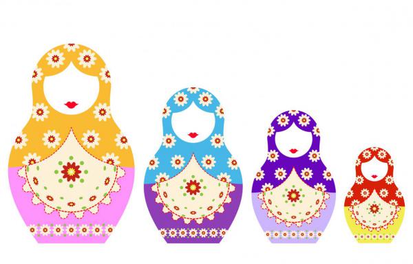 Russischer Zupfkuchen und russische Glücksbringerinnen – Free Printable