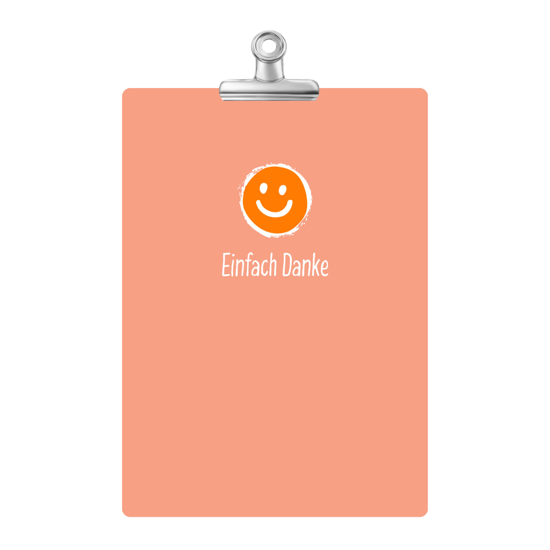 Kartenset „Einfach Danke“ – 10 Dankeskarten Smiley