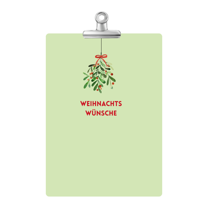 Kartenset mit Mistel Weihnachtstwünsche