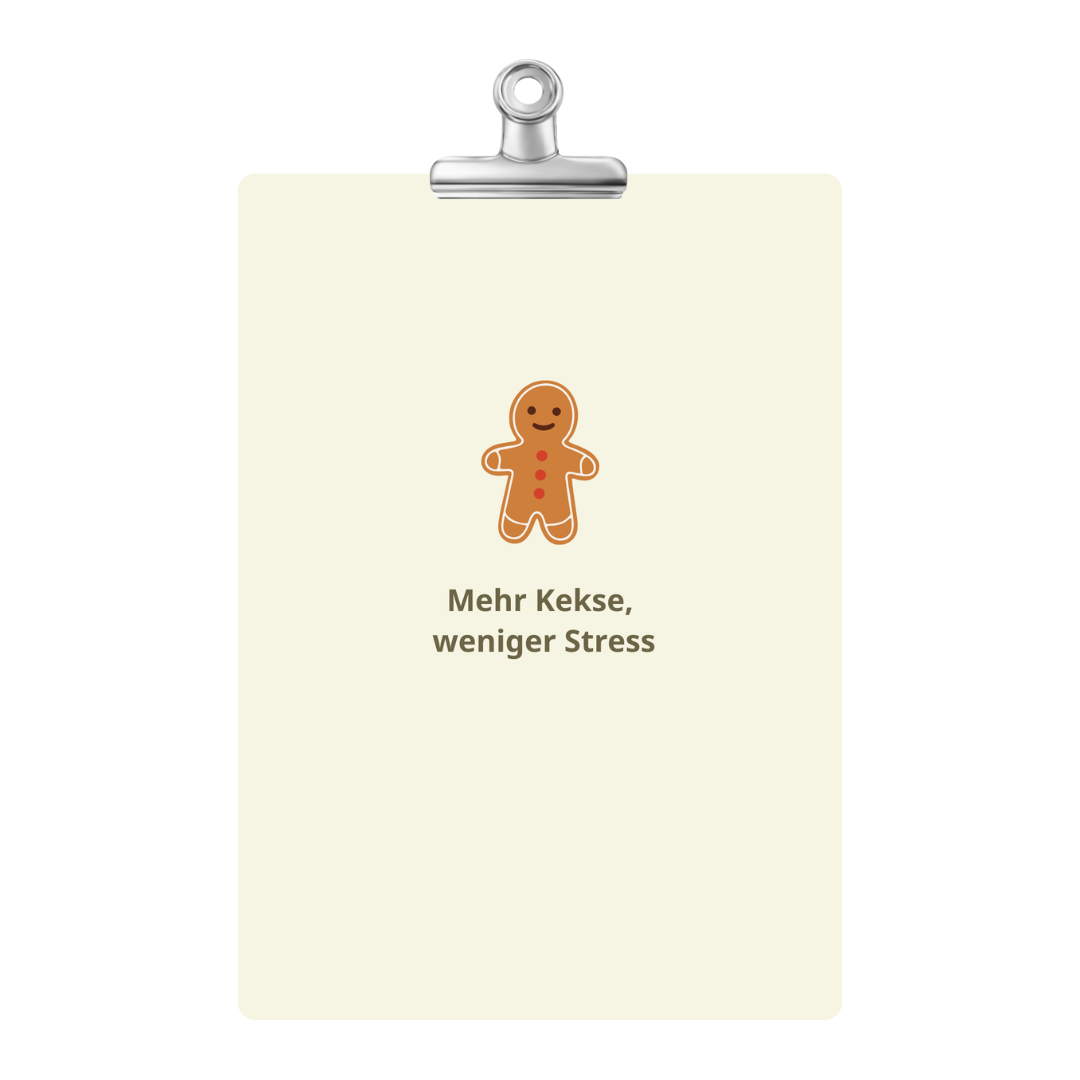 Kartenset mehr Kekse, weniger Stress