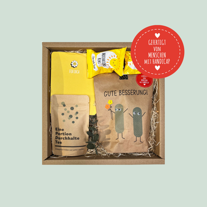 Geschenkbox Gute Besserung für schnelle Genesung