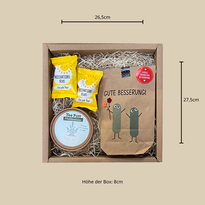 Geschenkbox Gute Besserung für schnelle Genesung