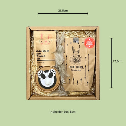 Geschenkbox Osterzeit mit Hoppelhasen