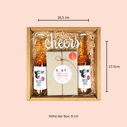 Mädelsabend Cheers Geschenk Box