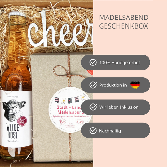 Mädelsabend Cheers Geschenk Box
