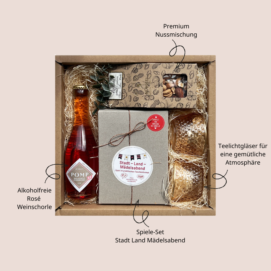 Mädelsabend Cheers Geschenk Box