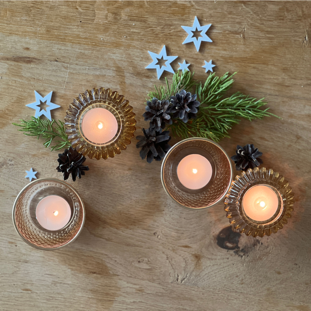 Kerzenlicht Geschenk Box mit Weihnachtsdeko