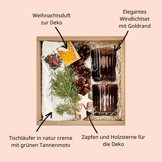 Weihnachtstischdeko Geschenkbox für zauberhafte Dekoideen