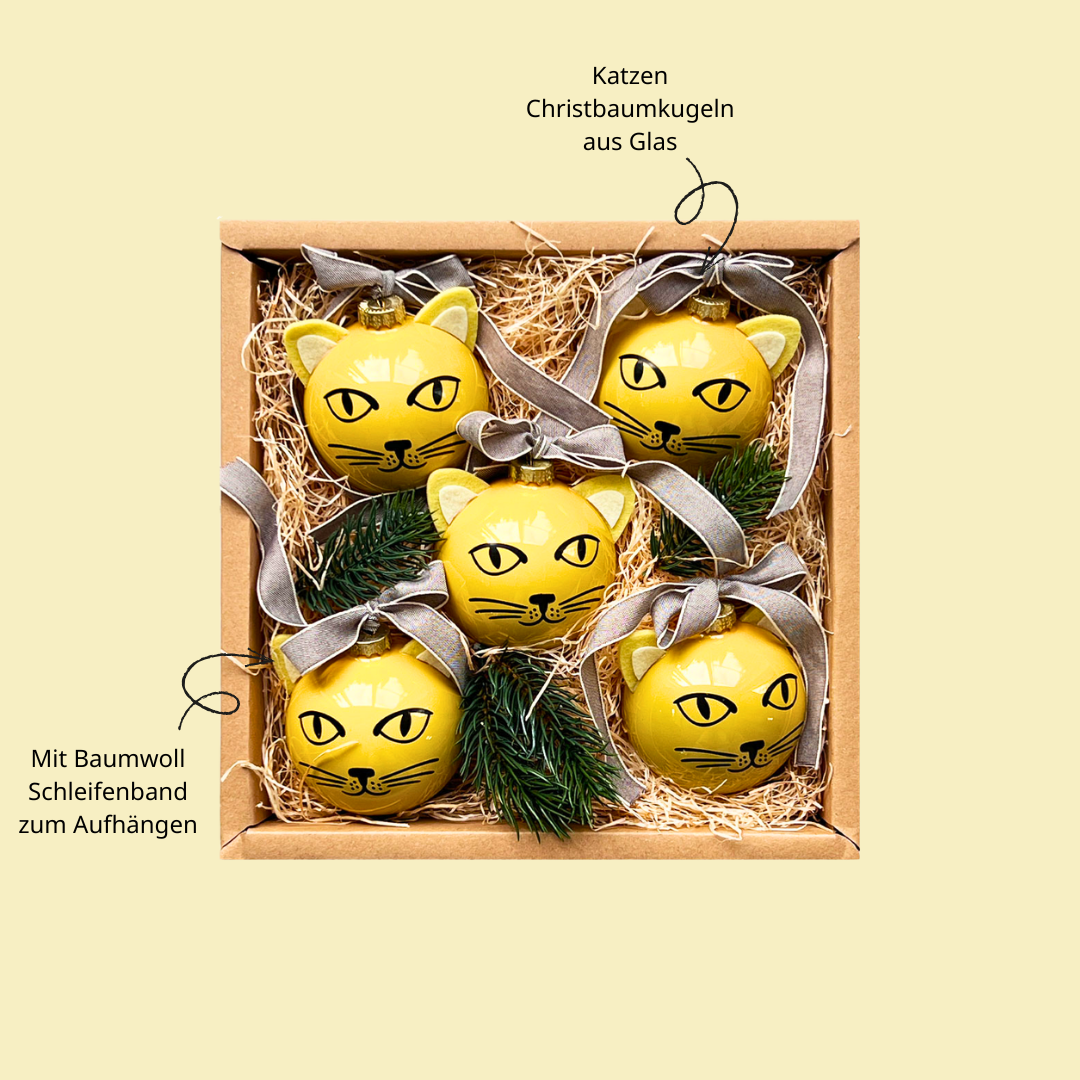 Katzen Christbaumkugeln
