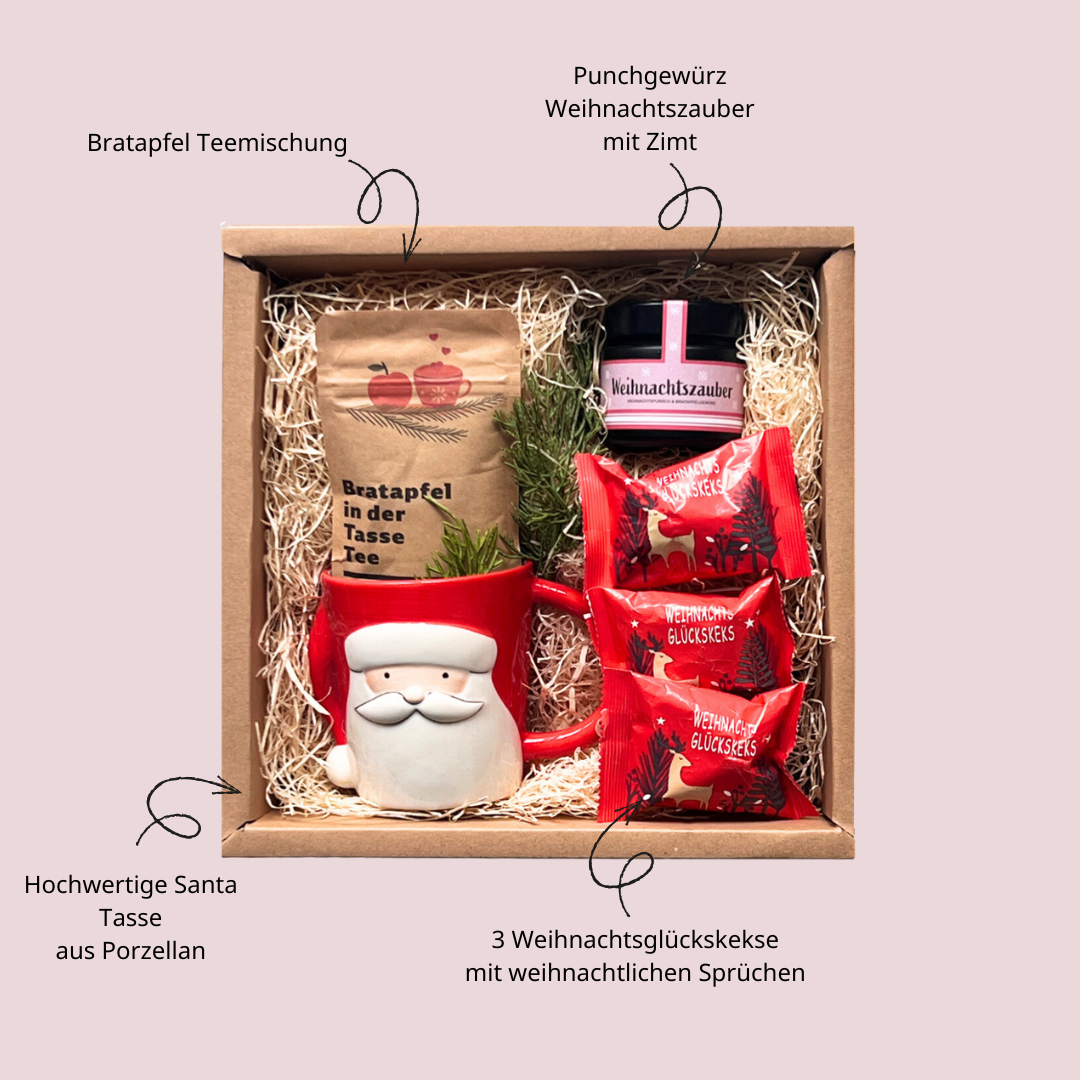 Weihnachtspräsent mit Weihnachtstasse