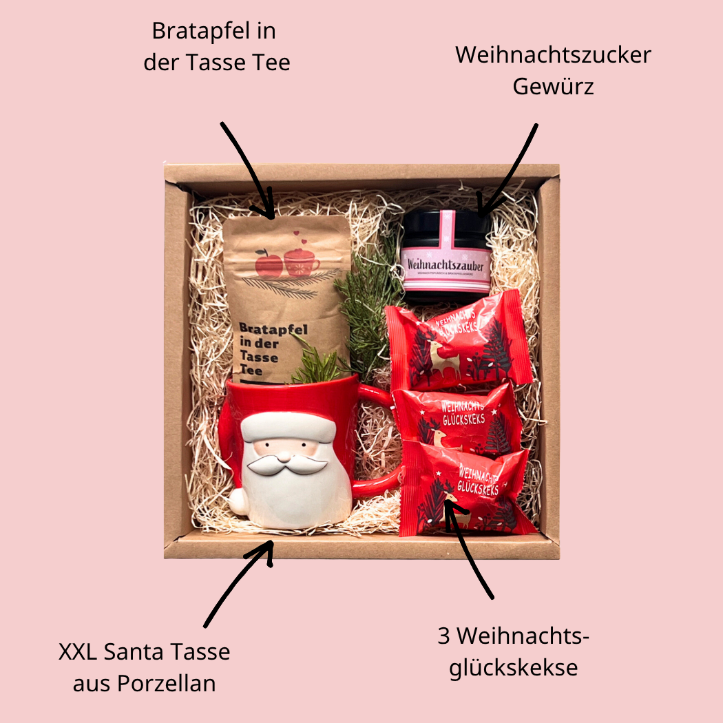 Weihnachtspräsent mit Weihnachtstasse