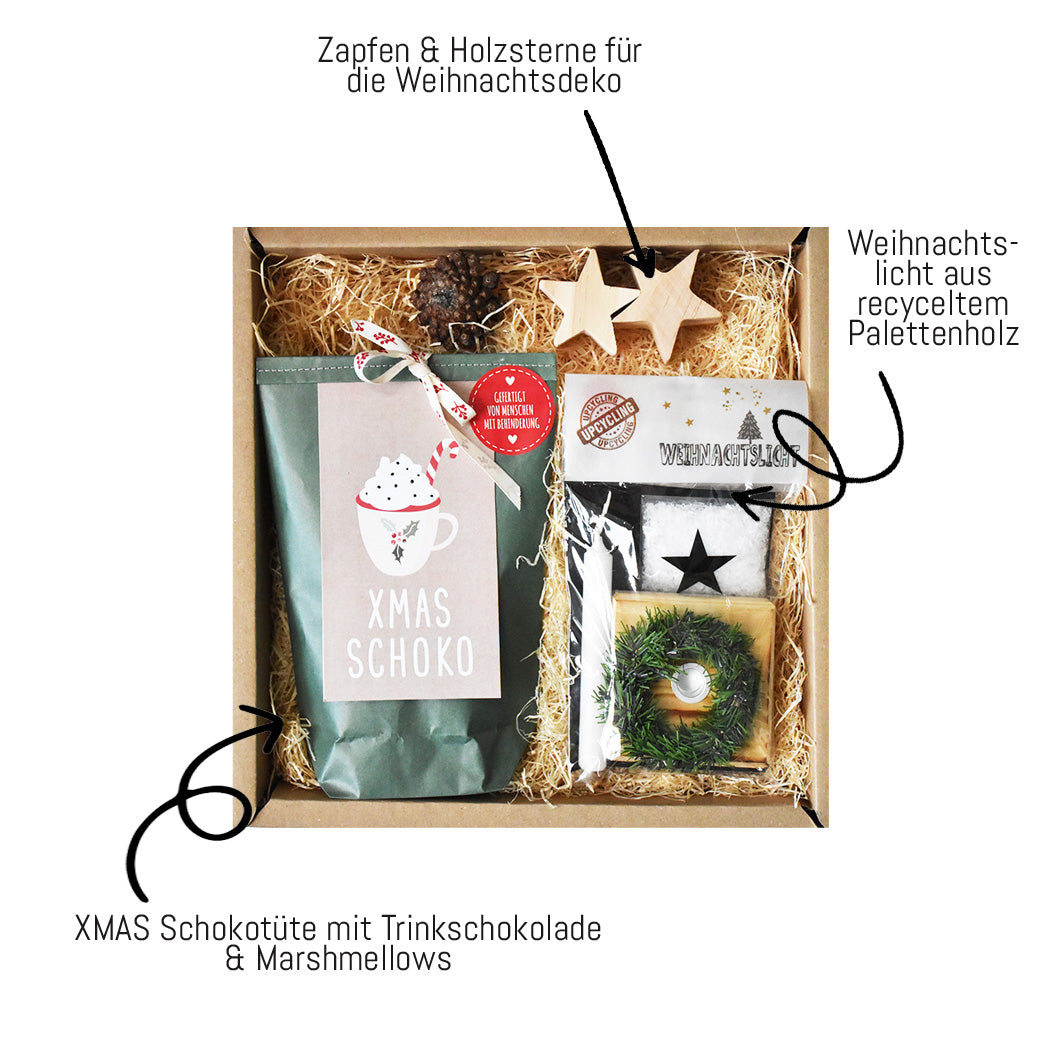 Weihnachtspräsent Box Rentier Schokolade