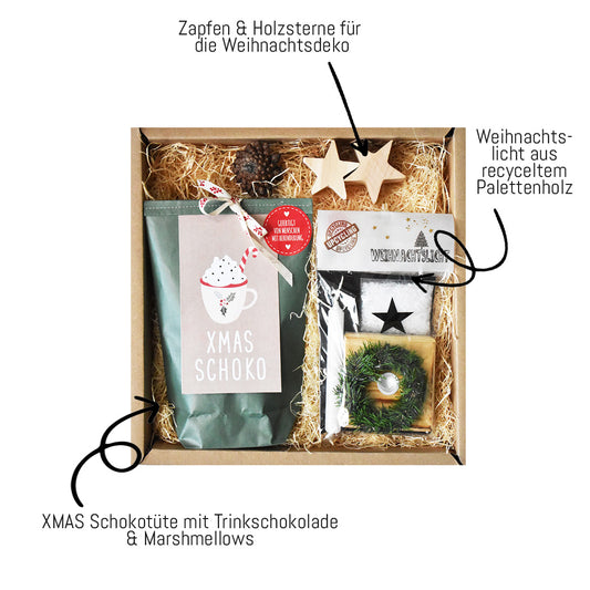 Weihnachtspräsent Box Rentier Schokolade