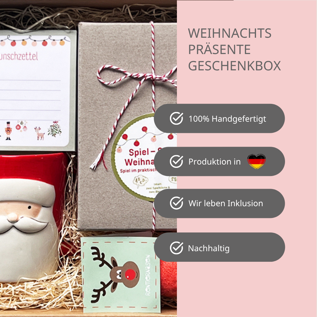 Weihnachtsüberraschung Geschenkbox frohe Weihnachten