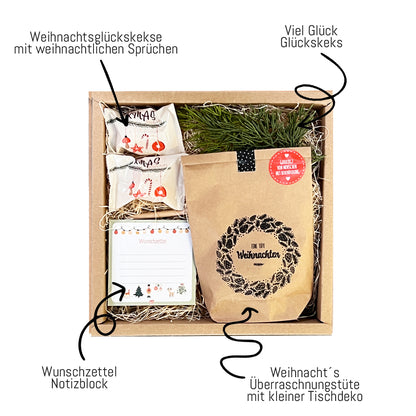 Weihnachtsüberraschung Geschenkbox frohe Weihnachten