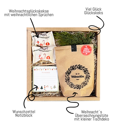 Weihnachtsüberraschung Geschenkbox frohe Weihnachten